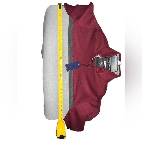 IZOD Advantage Performance Men’s Quarter Zip Red/Grey NWT Size XLarge - Picture 5 of 5